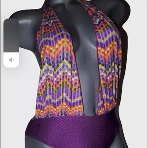 NWT STUDIO LA PERLA 48/12 1PC plunging swimsuit